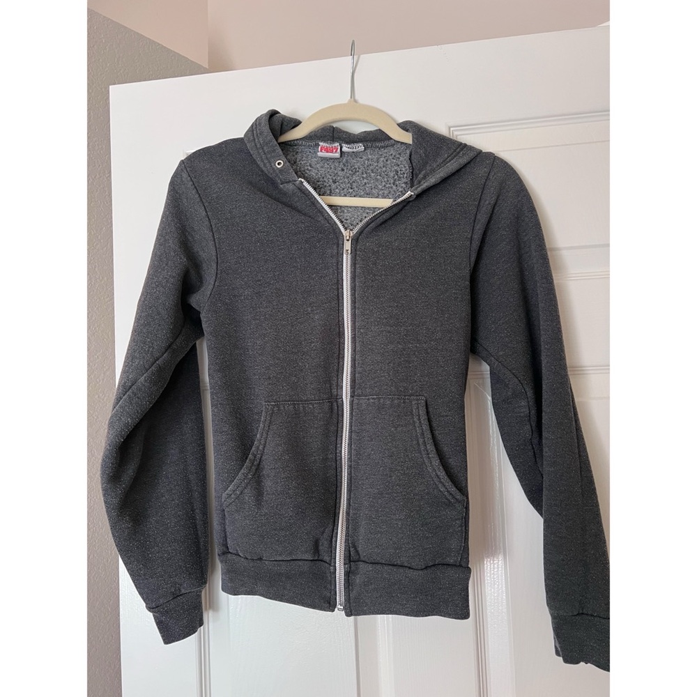 Charcoal gray American Apparel hoodie